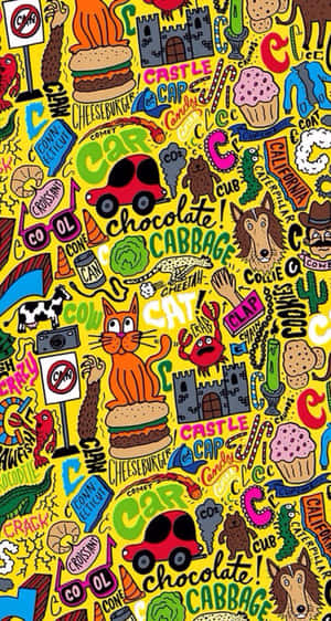 Dope Phone Stickers Collage Wallpaper