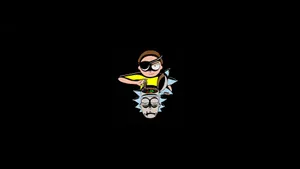 Dope Rick And Morty Simple Design Wallpaper