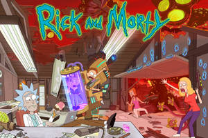 Dope Rick And Morty Title Credit Wallpaper