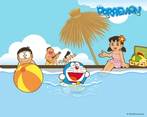 Doraemon And Nobita Summer Vacation Wallpaper