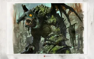 Dota 2 4k Horned Roshan Wallpaper