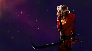 Dota 2 Juggernaut Holding His Mask Wallpaper