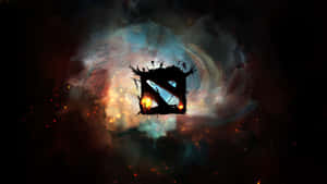 Dota Logo Fire Smoke Wallpaper