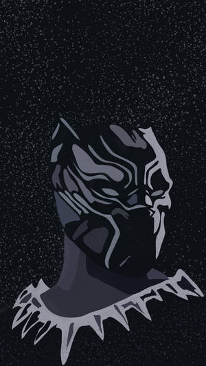 Dotted Black Panther Android Art Wallpaper
