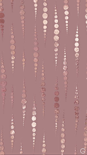 Dotted Pattern Rose Gold Iphone Wallpaper