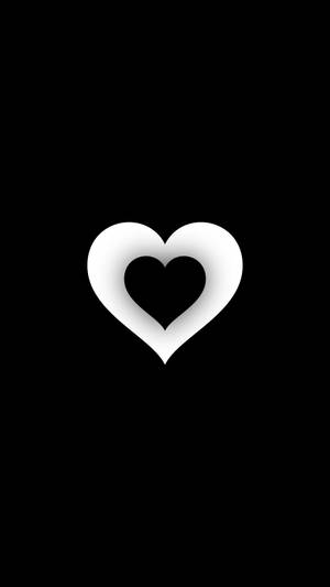 Double Black And White Heart Wallpaper