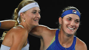 Doubles Team Timea Babos And Partner Wallpaper