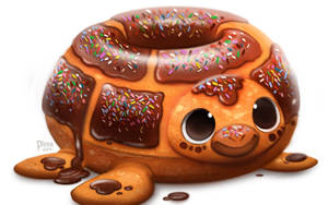 Doughnut Cool Turtle Wallpaper