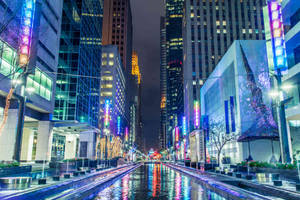 Downtown Houston At Night Wallpaper