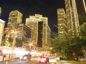 Downtown Makati Philippines At Night Wallpaper