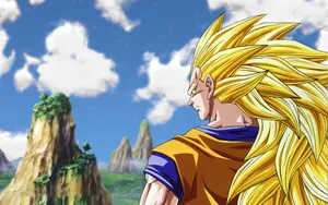 Dragon Ball Goku Mountains Wallpaper
