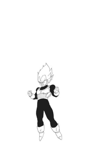 Dragon Ball's Vegeta In Dramatic Black And White Wallpaper