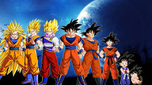 Dragon Ball Z Goku Forms Wallpaper