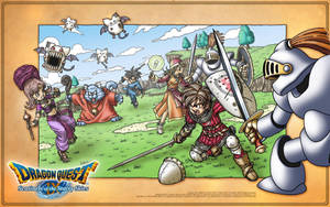 Dragon Quest Ix Party Combat Wallpaper