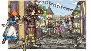 Dragon Quest Ix Protagonists In The City Wallpaper