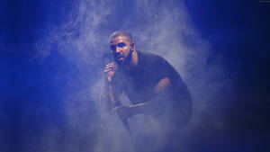 Drake Surrounded By Smoke Wallpaper