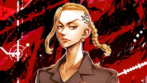 Draken Tokyo Revengers Red And Black Wallpaper