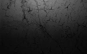 Dramatic Black Cracked Stone Texture Wallpaper