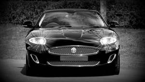 Dramatic Monochrome Jaguar Car Wallpaper