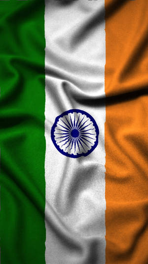 Draped Cloth Indian Flag Mobile Wallpaper