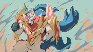 Drawing Of Zamazenta With Dust Wallpaper