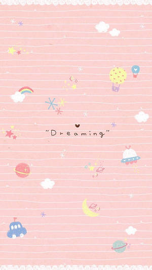 Dreaming Pastel Pink Background Wallpaper