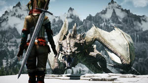 Drift Across The Skyrim Horizon Wallpaper