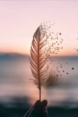Drifting Feather Tumblr Photography Iphone Wallpaper