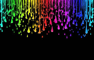 Drippy Rainbow Drops Wallpaper