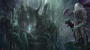 Drizzt Do'urden And Guenhwyvar Of Dnd Wallpaper