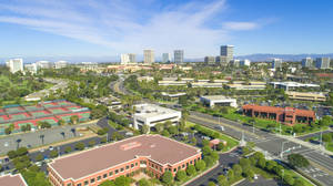 Drone Shot Of Irvine City,california Wallpaper