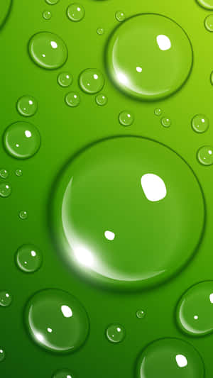 Drops Green Phone Wallpaper