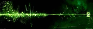Dual Monitor Abstract Green Art Wallpaper