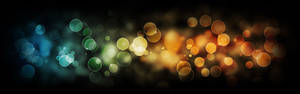Dual Monitor Bokeh Bubbles Wallpaper