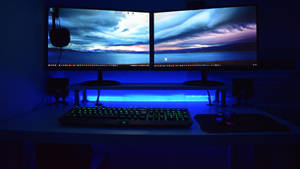 Dual Monitor Sky Desk Wallpaper