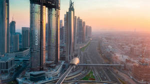Dubai Sunset Scenery Wallpaper