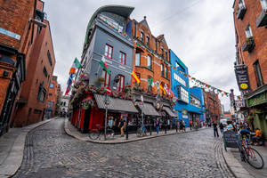 Dublin Cobbled Streets Wallpaper