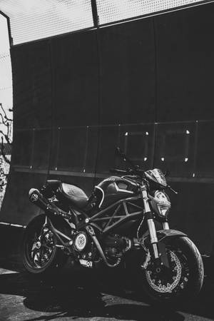 Ducati Super Bike Greyscale Wallpaper