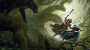 Dungeons And Dragons Enchanted Forest Battle Wallpaper