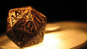 Dungeons And Dragons Golden Dice Wallpaper