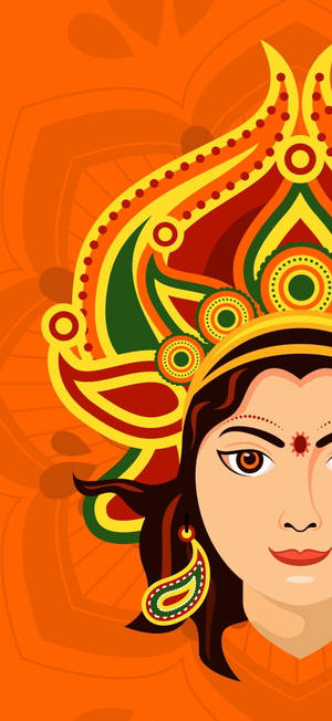 Durga Devi Illustration Wallpaper
