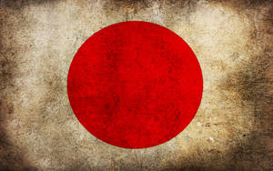 Dusty Photo Of A Japan Flag Wallpaper