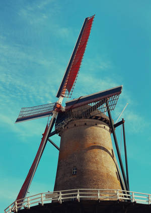 Dutch Windmill Old Iphone Wallpaper