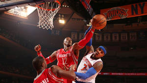 Dwight Howard Houston Rockets Nba Slam Dunk Wallpaper