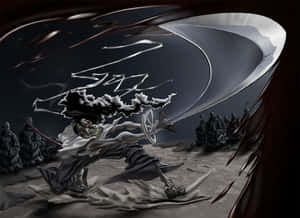 Dynamic Afro Samurai Stance Wallpaper