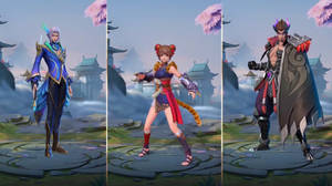 Dynamic Duo, Ling Wanwan And Yu Zhong In Action Wallpaper