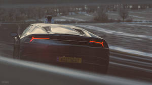 Dynamic Lamborghini Huracan Racing In Forza Horizon 4 Wallpaper