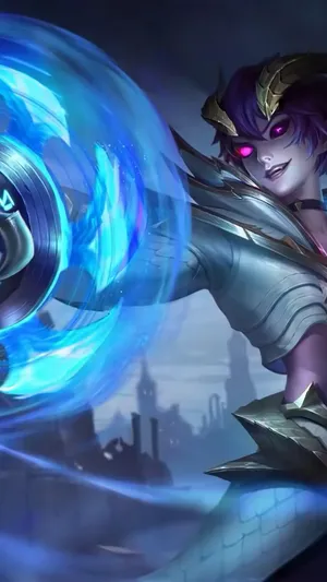 Dyrroth Mobile Legends Charging Blue Energy Wallpaper
