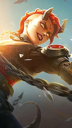 Dyrroth Mobile Legends Ruins Scavenger Portrait Wallpaper