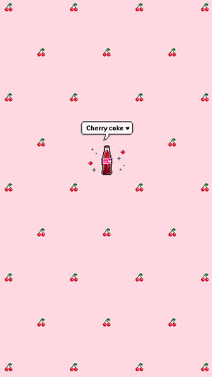 E-girl Aesthetic Cherry Coke Pixel Art Wallpaper
